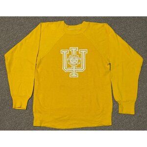 Vintage 60s Small University of Illinois Fighting Illini Cotton Sweatshirt